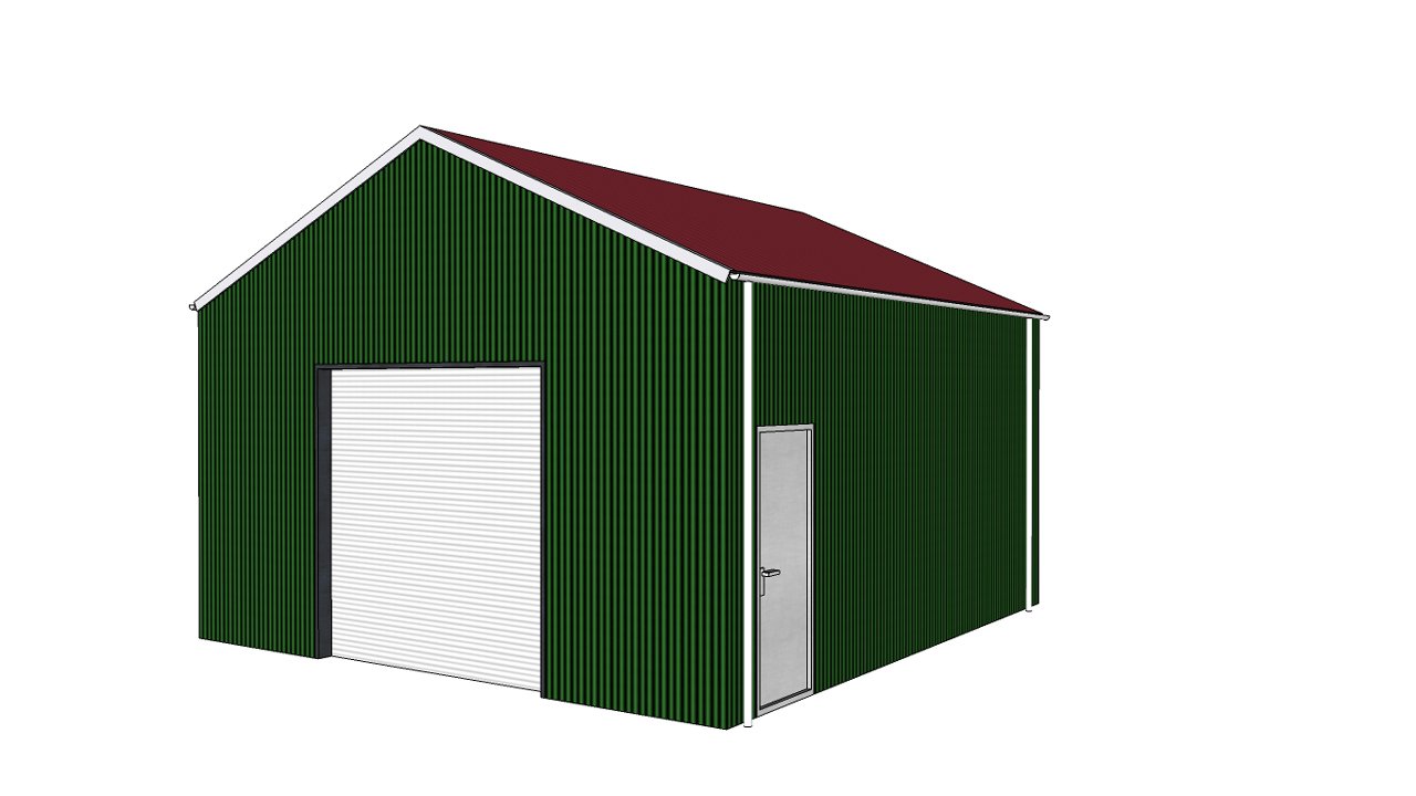 Loods 10x14x4 meter finish building