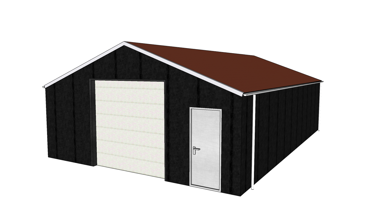 Loods 11x15x4 meter finish building