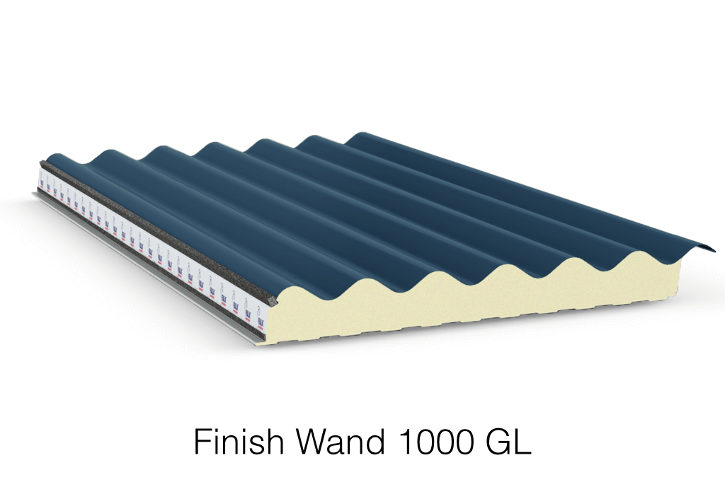 Finish Building geisoleerd wandprofiel golfprofiel 1000 GL