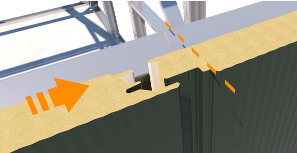 Finish Building bouwpakket geisoleerde loods montage overlap sandwichpanelen