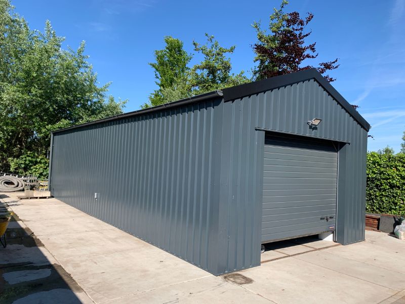 prefab schuur finish building