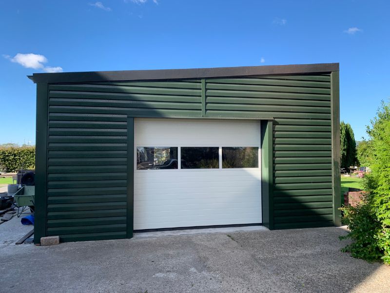 Garage bouwen lessenaarsdak