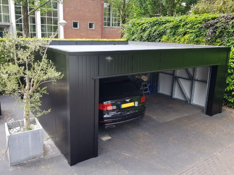 Garage met plat dak
